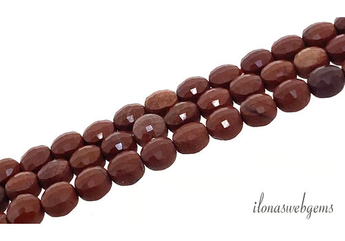 Rote Jaspis Perlen Facettenmünzen ca. 4x2mm