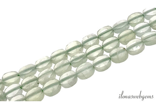 Green Strawberry Quartz beads facet coins approx. 4x2mm