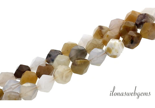 Achatperlen facettiert rund ca. 8mm