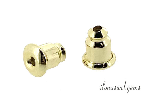 1 paar Premium gold plated pousettes ca. 6x5mm