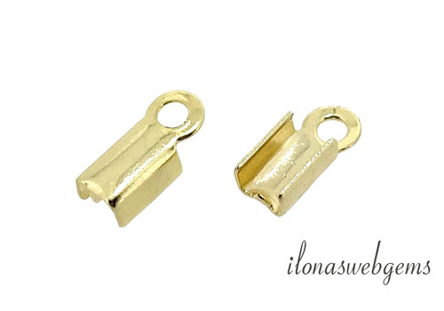 Premium gold plated eindkapje ca. 9x4mm