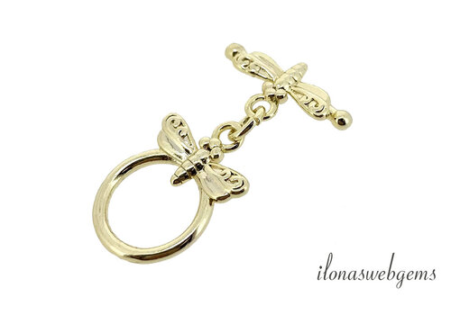 Premium gold plated kapittelslotje ca. 19x14mm