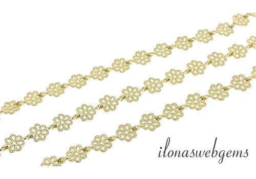 10cm Premium gold plated schakels / ketting ca. 5x3mm