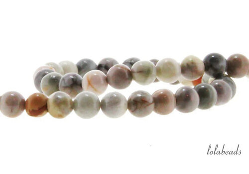 Picasso Jasper beads round approx. 4mm