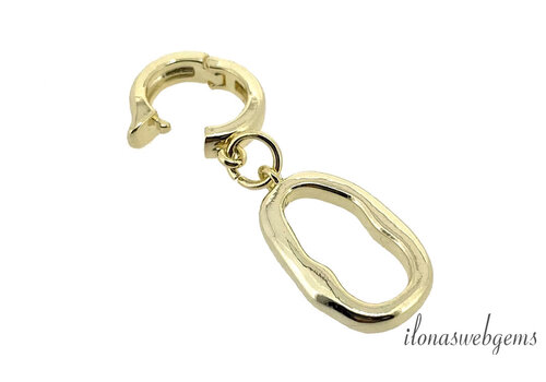 Premium gold plated click clasp approx. 16.5 and 11mm