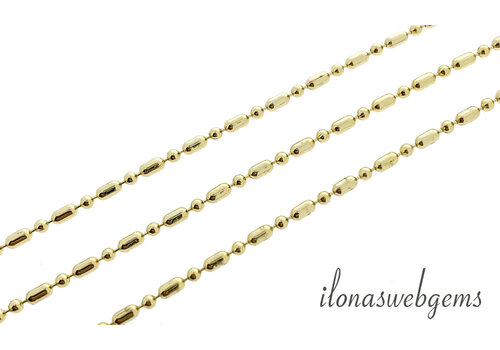 10cm Premium gold plated schakels / ketting ca. 1.5mm