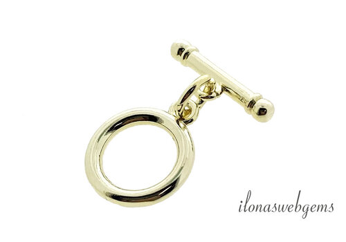 Premium gold plated toggle clasp approx. 11.5mm