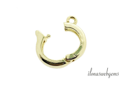 Premium gold plated klikslotje ca. 15x11mm