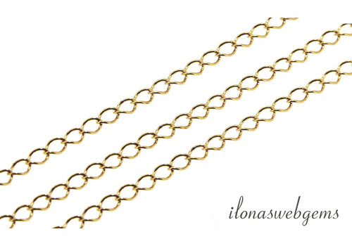 10cm Premium gold plated schakels / ketting ca. 4x3mm