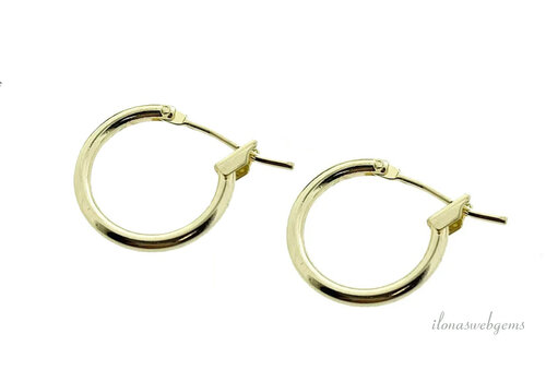 1 paar Premium gold plated creolen ca. 14mm