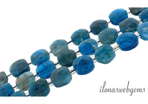 Apatite beads facet square approx. 10mm