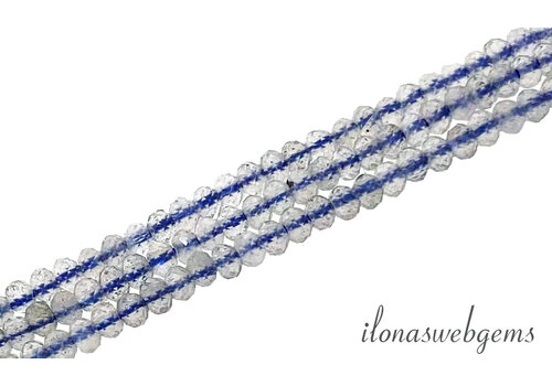 Labradorite beads faceted roundel approx. 2x1mm