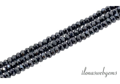 Pyrite beads faceted roundel approx. 2x1mm