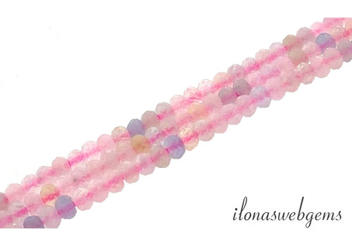 Morganit Perlen facettiert Rondell ca. 2x1mm