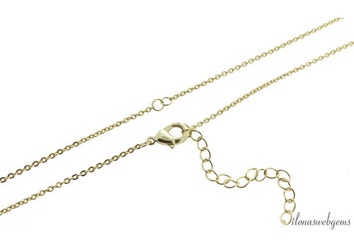 Premium gold plated chain approx. 1.3mm (40+5cm)
