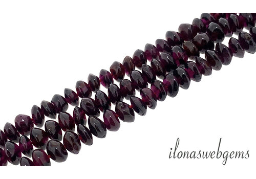 Garnet bead discs approx. 5x3mm