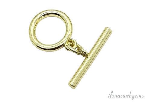 Premium gold plated toggle clasp approx. 11mm