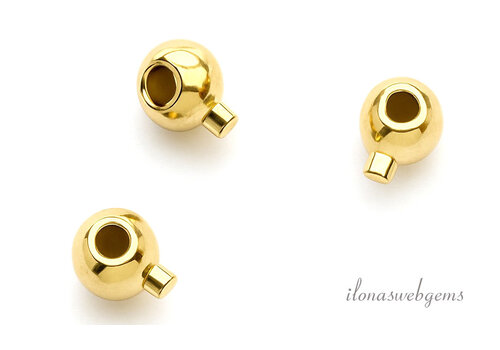 Premium vergoldete Quetschperlenkugel ca. 3mm