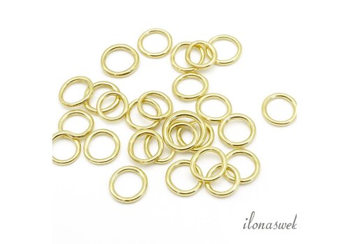 1 Stück Premium vergoldete Öse geschlossen ca. 0,7x5mm