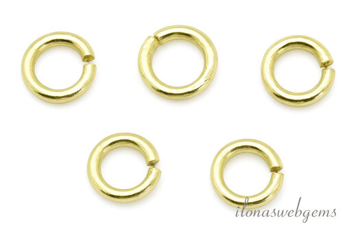 1 Stück Premium vergoldete Öse offen ca. 0,9x5mm
