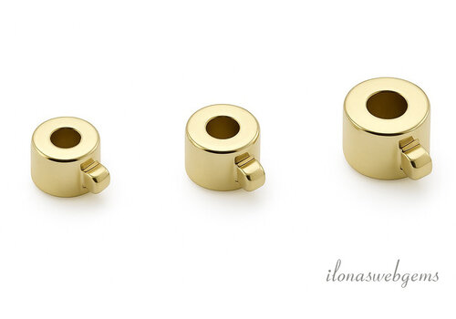1 piece Premium gold plated crimp bead tube approx. 3mm