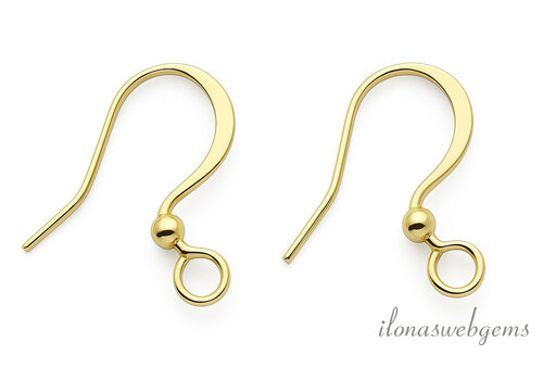 1 paar Premium gold plated oorhaakjes ca. 17x19mm