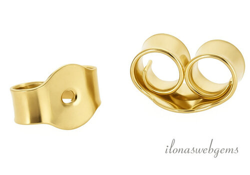 1 paar Premium gold plated pousettes ca. 7x4mm