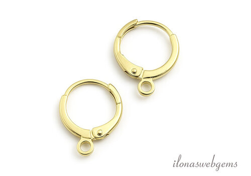 1 paar Premium gold plated creolen ca. 14.5mm