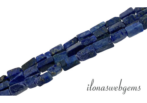Lapis Lazuli kralen rechthoek ca. 6x4mm
