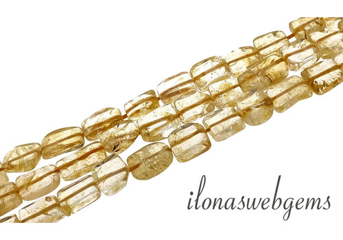 Citrine beads rectangular approx. 8x4mm