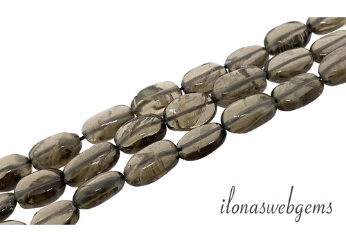 Rookkwarts kralen ovaal ca. 10x8mm