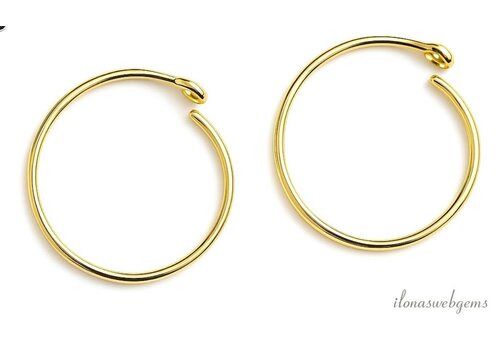 1 pair of premium gold-plated hoop earrings, approx. 30 mm