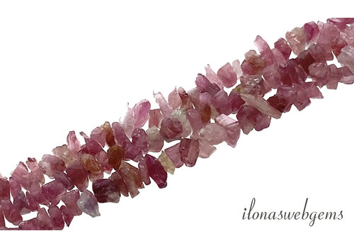 Roze Toermalijn kralen split fijn ca. 3-5mm