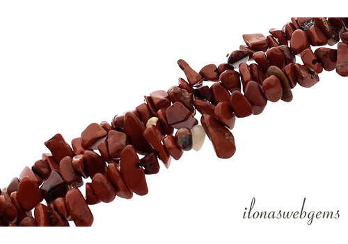 Roter Jaspis Split Perlen fein ca. 3-5 mm