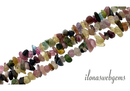 Tourmaline beads split extra fine 3-5mm