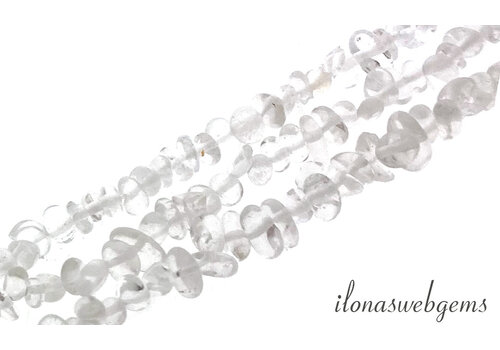 Rock crystal beads split fine about 3-5mm