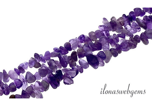 Amethyst beads split fine about 3-5mm