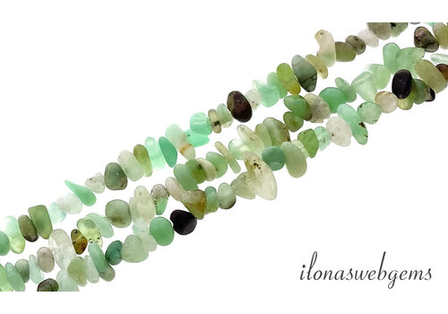 Chrysoprase beads split around 5-7mm