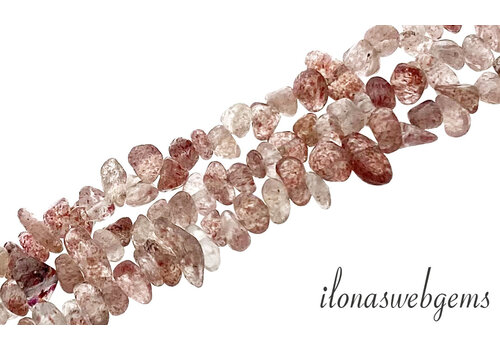 Strawberry Quartz kralen split ca. 3-5mm