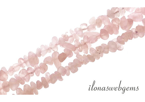Rose quartz beads split fine around 3-5mm