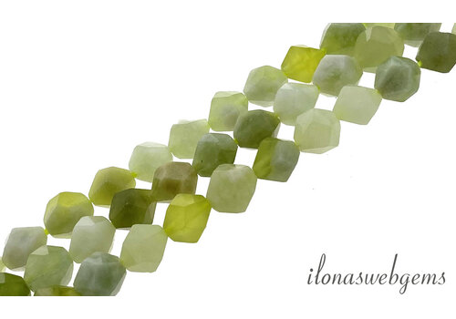 Jade beads facet round approx. 8mm