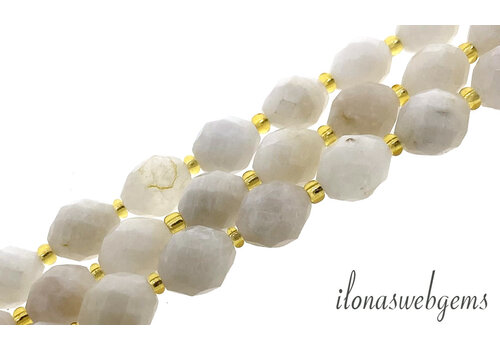 Jade beads facet barrel approx. 10x8mm