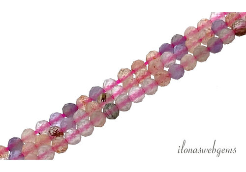 Super 7 beads facet round approx. 2mm