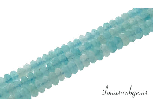 Amazonit Perlen facettiert Rondell ca. 4,5x2mm AA Qualität