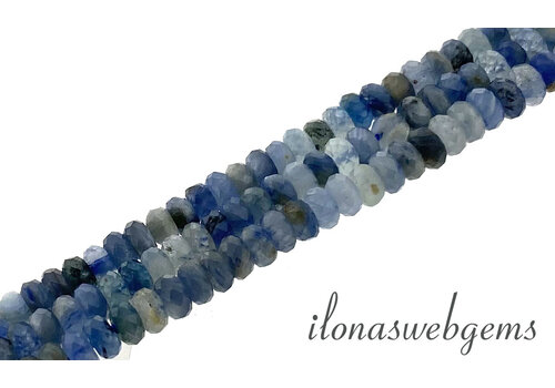 Kyanite beads faceted roundel approx. 4x2mm