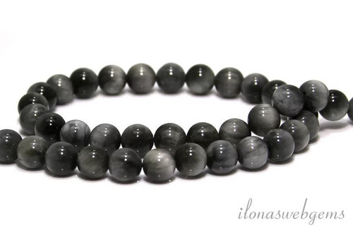 Eagle eye beads round approx. 8-9mm AA quality