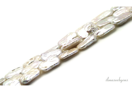 Biwaparels rechthoekje ca. 17x12mm AA kwaliteit