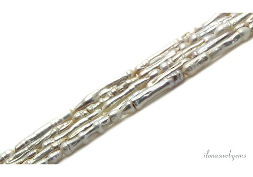 Süßwasserperlenstäbe ca. 26x4mm