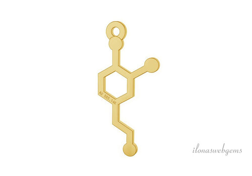 14 carat gold dopamine pendant approx. 5mm