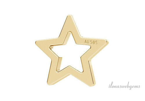 14 Karat Gold Stern Charm ca. 5mm